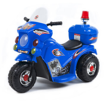 Lenoxx Indoor/Outdoor 3 Wheel Electric Ride On Motorcycle Kids Blue