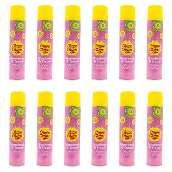12PK Chupa Chups 300ml Room Spray Strawberry & Cream Fragrance