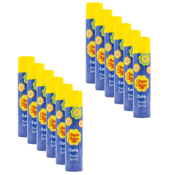 12PK Chupa Chups 300ml Cola Room Spray Home/Office Air Freshener - Blue