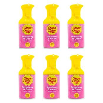 6PK Chupa Chups 250ml Room Spray Home Fragrance Strawberry & Cream