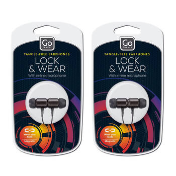 2PK Go Travel Lock & Wear Earphones - Black