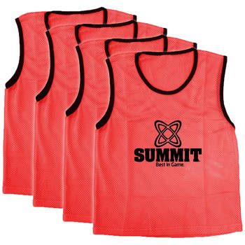 4PK Summit Extra Large High Air Flow Training Bibs - Red