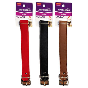 3PK Paws & Claws Premium Original Collar 3x60cm Assorted