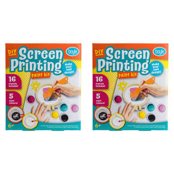2PK Boyle Screen Printing Paint Project Kit Kids DIY Craft 6y+