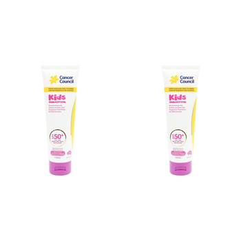 2PK Cancer Council 110ml Kids Sunscreen SPF50+ Body Lotion