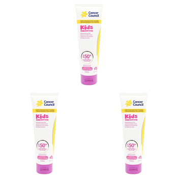3PK Cancer Council 110ml Kids Sunscreen SPF50+ Body Lotion