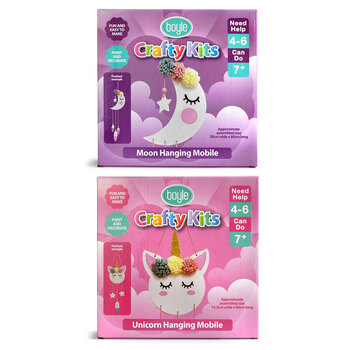 2x Crafty Kits Hanging Mobile DIY Paint Kit Kids 4+ Assorted