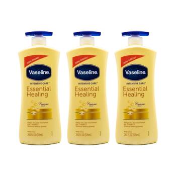 3PK Vaseline Intensive Care Essential Healing Body Lotion Non Greasy 725ml