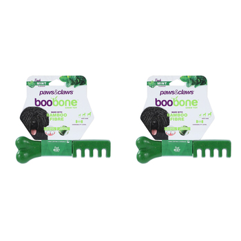 2x Paws & Claws Boobone Toothbrush Mint 18.5cm