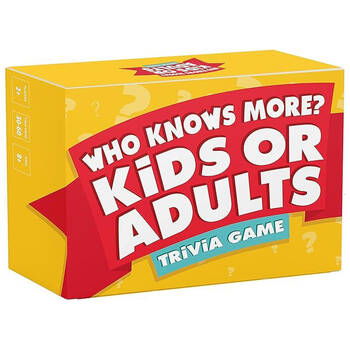 Moose Games Who Knows More, Kids or Adults? Educational Party Card Game