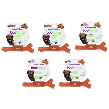 5x Paws & Claws BooBone Branch Chew Toy - Roast Chicken