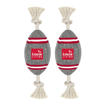 2PK Louie Living Urban Pet/Dog/Cat Toy Football Plush