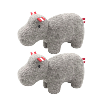 2PK Louie Living Urban Pet/Dog/Cat Toy Homer the Hippo
