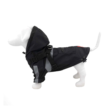 Louie Living Adjustable Pet/Dog Raincoat XXL Black