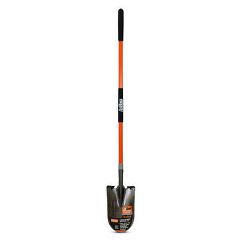 AgBoss Post Hole Shovel Round With Long Fibreglass Handle Orange and Black