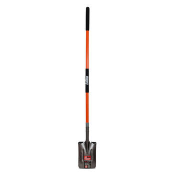 AgBoss Deep Post Hole Square Shovel Fibreglass Handle 18 Degree 