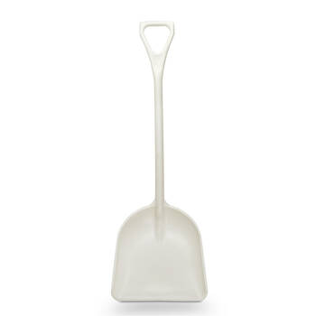 AgBoss Wide Industrial Polypropylene Plastic Grain Shovel White