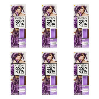 6PK Loreal Paris Colorista Washout Hair Colour 80ml - Pastel Purple