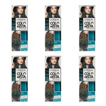 6PK Loreal Paris Colorista Washout Hair Colour 80ml - Turquoise