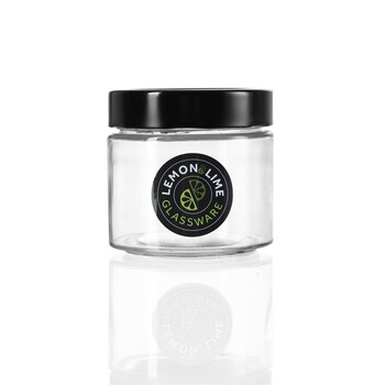Lemon & Lime Soho 360ml Glass Preserve Jar w/ Black Lid - Clear