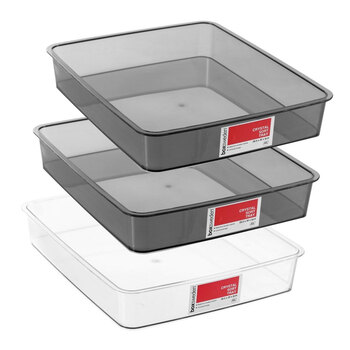 3PK Boxsweden Crystal Sort Tray 35.5X30X6cm Assorted