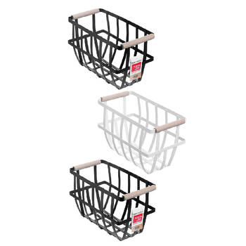 3PK Boxsweden Toska Metal Basket 25.5X12.5X16cm Assorted