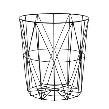 Boxsweden Toska Metal Wire Storage Basket 39x43cm - Black