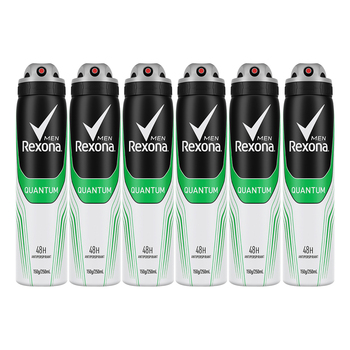 6x Rexona Anti-Perspirant 250ml Deodorant Quantum Men