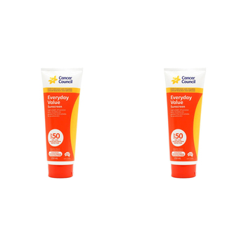 2PK Cancer Council 250ml Everyday Value Sunscreen SPF50 Lotion