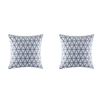 2PK Kas Australia Terry Euro Throw Pillowcase 65x65cm - Grey