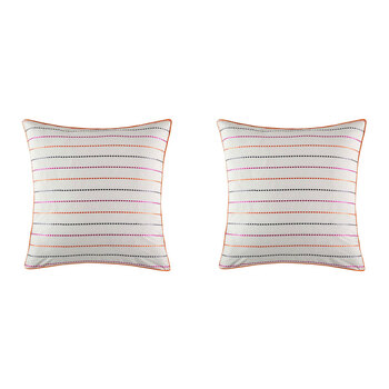 2PK Kas Australia Tarli Euro Throw Pillowcase 65x65cm - Multicoloured