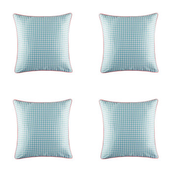 4PK Kas Australia Mosi Euro Throw Pillowcase 65x65cm - Aqua