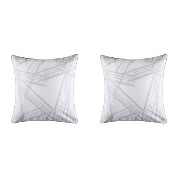 2PK Kas Australia Sasco Euro Throw Pillowcase 65x65cm - Grey