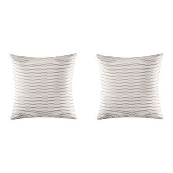 2PK Kas Australia Connor Euro Throw Pillowcase 65x65cm - Grey