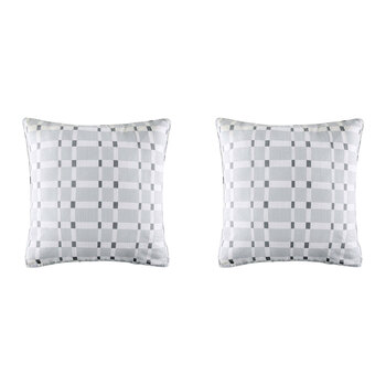 2PK Kas Australia Kapa Euro Throw Pillowcase 65x65cm - Grey