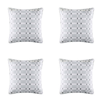 4PK Kas Australia Kapa Euro Throw Pillowcase 65x65cm - Grey
