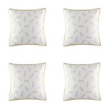 4PK Kas Australia Mackie Euro Throw Pillowcase 65x65cm - Blue