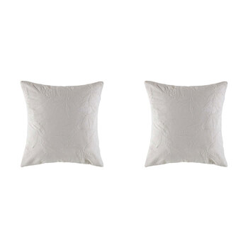 2PK Kas Australia Ellis Euro Throw Pillowcase 65x65cm - Blue