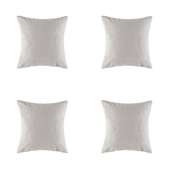 4PK Kas Australia Ellis Euro Throw Pillowcase 65x65cm - Blue
