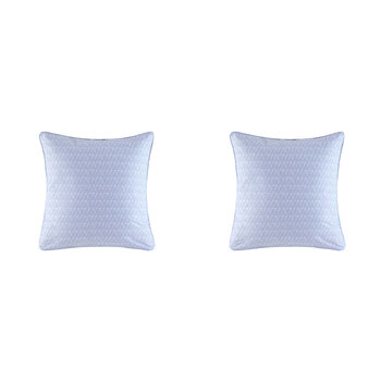 2PK Kas Australia Aiden Euro Throw Pillowcase 65x65cm - Blue