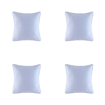 4PK Kas Australia Aiden Euro Throw Pillowcase 65x65cm - Blue