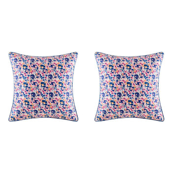 2PK Kas Australia Nevie Euro Throw Pillowcase 65x65cm - Multicoloured
