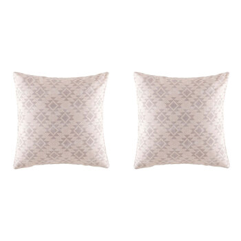 2PK Kas Australia Kana Euro Throw Pillowcase 65x65cm - Neutral