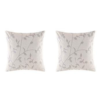 2PK Kas Australia Ophelia Euro Throw Pillowcase 65x65cm - Silver