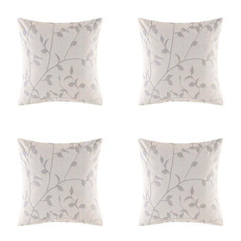 4PK Kas Australia Ophelia Euro Throw Pillowcase 65x65cm - Silver