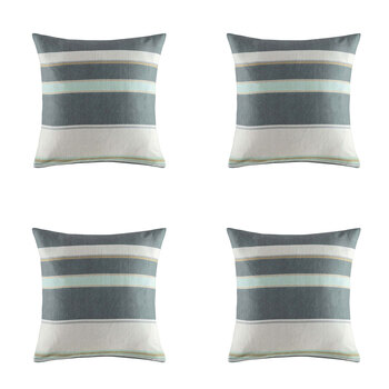 4PK Kas Australia Brooks Euro Throw Pillowcase 65x65cm - Multicoloured