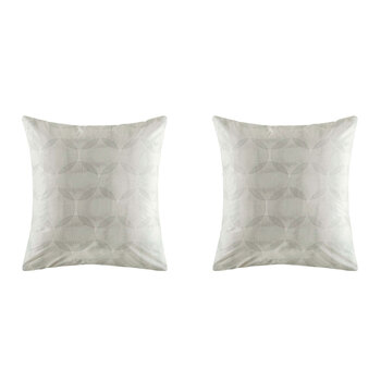 2PK Kas Australia Adele Euro Throw Pillowcase 65x65cm - Multicoloured