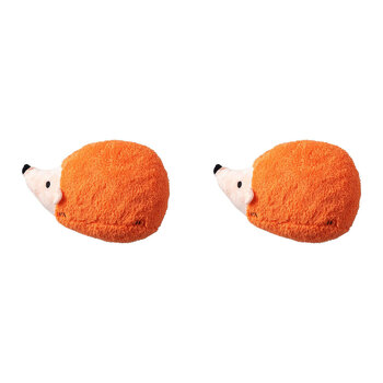 2PK Kas Kids Hedgehog Plush Toy/Stuffed Animal 24x34cm - Orange