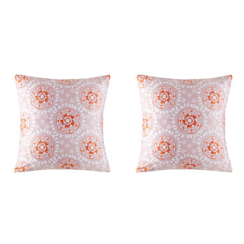 2PK Kas Australia Lola Euro Throw Pillowcase 65x65cm - Multicoloured