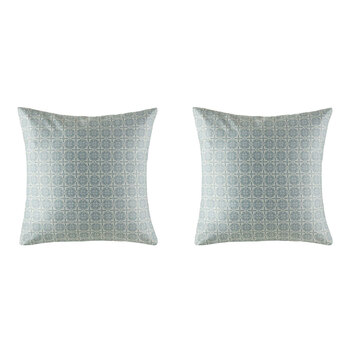 2PK Kas Australia Rosetta Euro Throw Pillowcase 65x65cm - Mineral
